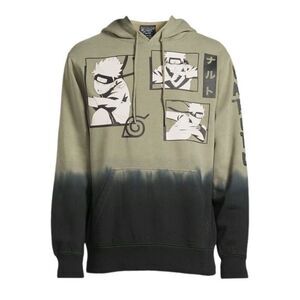 NWT Naruto Graphic Print Fleece Pullover Hoodie Size S